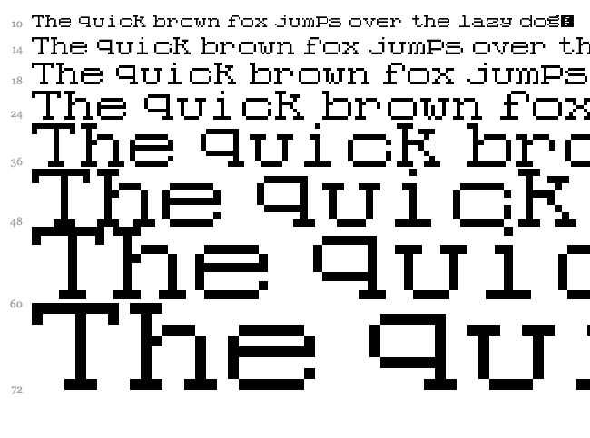Code 8x8 font waterfall
